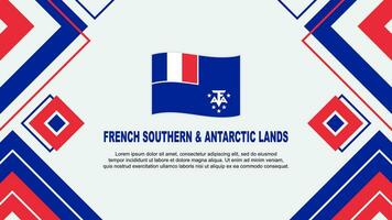 franska sydlig och antarktisk landar flagga abstrakt bakgrund design mall. oberoende dag baner tapet vektor illustration. bakgrund