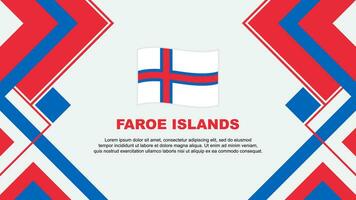 Färöer Inseln Flagge abstrakt Hintergrund Design Vorlage. Färöer Inseln Unabhängigkeit Tag Banner Hintergrund Vektor Illustration. Färöer Inseln Banner