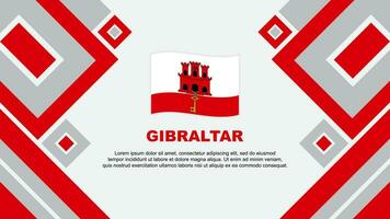 Gibraltar Flagge abstrakt Hintergrund Design Vorlage. Gibraltar Unabhängigkeit Tag Banner Hintergrund Vektor Illustration. Gibraltar Karikatur