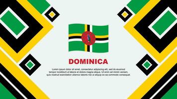 dominica flagga abstrakt bakgrund design mall. dominica oberoende dag baner tapet vektor illustration. dominica tecknad serie