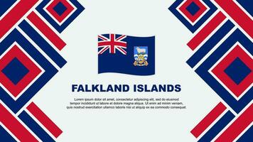 Falkland Inseln Flagge abstrakt Hintergrund Design Vorlage. Falkland Inseln Unabhängigkeit Tag Banner Hintergrund Vektor Illustration. Falkland Inseln