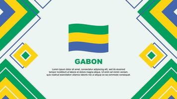 gabon Flagge abstrakt Hintergrund Design Vorlage. gabon Unabhängigkeit Tag Banner Hintergrund Vektor Illustration. gabon Hintergrund