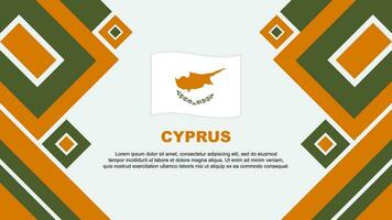 Zypern Flagge abstrakt Hintergrund Design Vorlage. Zypern Unabhängigkeit Tag Banner Hintergrund Vektor Illustration. Zypern Karikatur