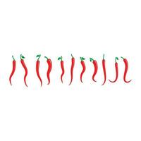 glühende natürliche Chili-Symbol-Vektor-Illustration vektor