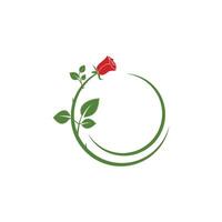 Schönheit Rose Blume Vektor Symbol