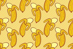 banan frukt seamless mönster vektorillustration vektor