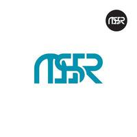 Brief msr Monogramm Logo Design vektor