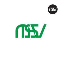 Brief msv Monogramm Logo Design vektor