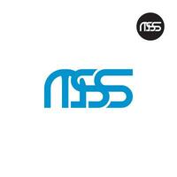 Brief mss Monogramm Logo Design vektor