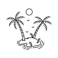 tropisk sommar strand illustrationer vektor