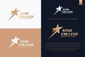 Star gestalten Logo vergeben zum branding Akademie und Prominente elegant Zeichen Symbol vektor