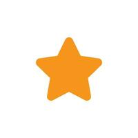 Orange Star Symbol Vektor Vorlage isoliert auf ein Weiß Hintergrund