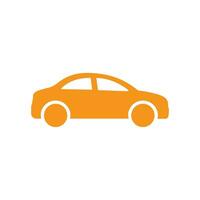eps10 Vektor Orange Auto Symbol isoliert auf Weiß Hintergrund