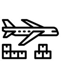 flygplan ikon linje översikt vektor tecken symbol grafisk illustration