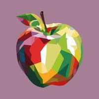 Apfel Obst gezeichnet mit wpap Kunst Stil, Pop Kunst. vektor
