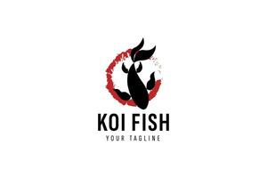 koi fisk logotyp vektor ikon illustration