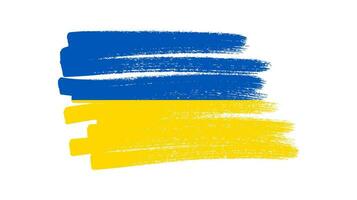 ukrainische Nationalflagge im Grunge-Stil vektor