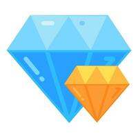 online Geschäft Diamant eben Symbol vektor