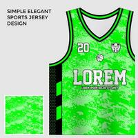 Grün Sublimation Basketball Jersey Design vektor