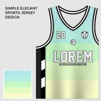 grön sublimering basketboll jersey design vektor