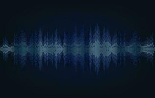 Vektor Audio- wavefrom. abstrakt Musik- Wellen Schwingung. futuristisch Klang Welle Visualisierung.