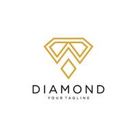 diamant logotyp mall vektor ikon illustration design