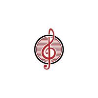 musik logotyp design mall. musik notera tecken. musikalisk symbol. kreativ begrepp för underhållning logotyp vektor