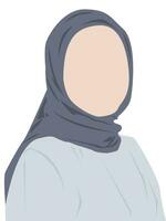 eben Illustration von Muslim Frau tragen Hijab vektor
