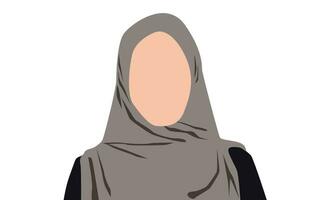 Illustration einer schönen muslimischen Frau, die Hijab trägt vektor