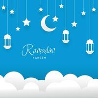 Ramadan kareem Papier Kunst Illustration. - - Vektor. vektor