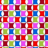 Flerfärgad checkerboard sömlös mönster. retro häftig vågor. geometri. psychedelic textur för textil, papper, tyg. vektor