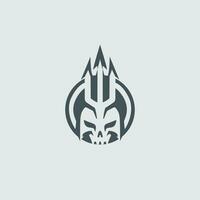 Pirat Monster- Logo Design, Wikinger Logo Design, König von das Meer Logo vektor