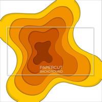 gul isolerad modern design papercut abstrakt bakgrund vektor
