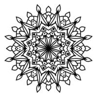 svart och vit mandala mönster design vektor