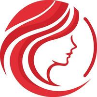 röd hår logotyp mall vektor