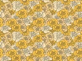 nahtlos Muster von Gelb und Tee Rosen vektor