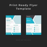 ren modern industriell flygbladsmall för marknadsföringsbyrå l medicinska tjänster vektor