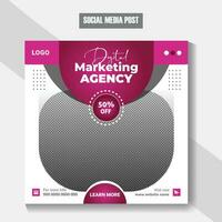 modern Digital Marketing Post Banner frei, Digital Marketing Sozial Medien Post Banner. Digital Marketing online Banner. vektor