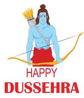 Lord Rama mit Pfeil und Bogen für das Dussehra Navratri Festival von Indien. vektor