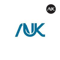 Brief Alk Monogramm Logo Design vektor