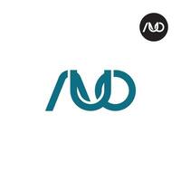 Brief auo Monogramm Logo Design vektor