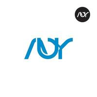 Brief auy Monogramm Logo Design vektor