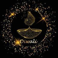 glückliche Diwali-Vektor-Illustration. Deepavali Licht- und Feuerfest. vektor
