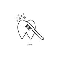 Dental Symbole Satz. einstellen von editierbar Schlaganfall icons.vektor einstellen von Dental vektor