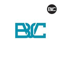 brev bvc monogram logotyp design vektor