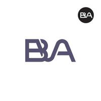 Brief bva Monogramm Logo Design vektor