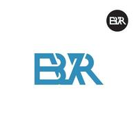 brev bvr monogram logotyp design vektor