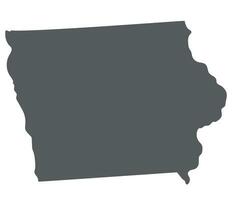 iowa stat Karta. Karta av de oss stat av iowa. vektor