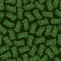 abstraktes nahtloses Laubmuster auf Grün vektor
