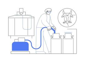 Milch Sammlung abstrakt Konzept Vektor Illustration.